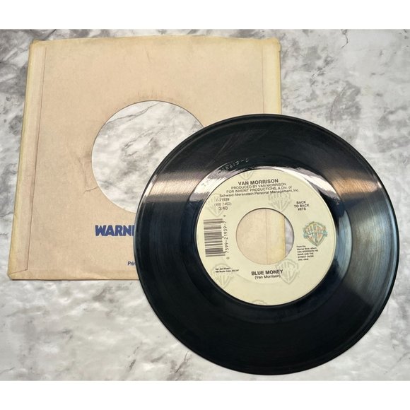 Van Morrison Wild Night / Blue Money 45 RPM Record Warner Brothers 21939 - Picture 5 of 6